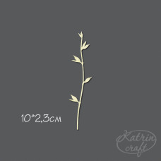 Чипборд Молодой побег маленький 10x2,3см от Katrin Craft