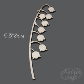 Чіпборд Конвалія маленький 5,3x8см від Katrin Craft