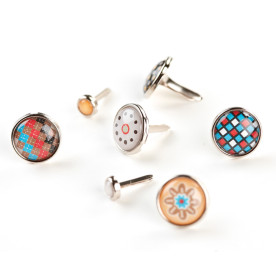 Набір брадс для скрапбукінгу Max & Whiskers - Glazed Brads 24 шт. від BasicGrey