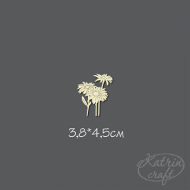 Чипборд Ромашки маленькие 3,8x4,5см от Katrin Craft