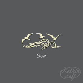 Чипборд Морская прогулка маленькая 8см от Katrin Craft