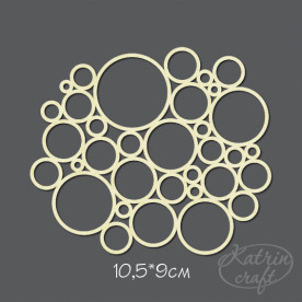 Чипборд Фоновый круги 10,5x9см от Katrin Craft