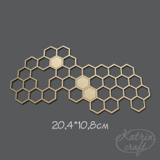 Чіпборд Стільники великі 20,4x10,8см від Katrin Craft