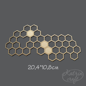 Чіпборд Стільники великі 20,4x10,8см від Katrin Craft
