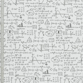 Лонет Геометрія графіт, розмір 50х70 см, бавовна 50%, щільність 180