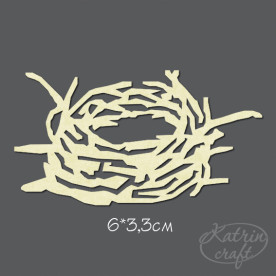 Чипборд Гнездо 6x3,3см от Katrin Craft. Размер 6x3,3см