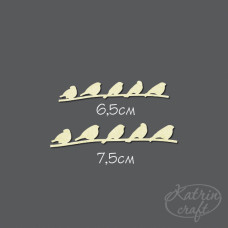 Чіпборд Голуби на дроті маленькі 6,5 см і 7,5 см від Katrin Craft