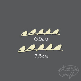 Чипборд Голуби на проводе маленькие 6,5см и 7,5см от Katrin Craft