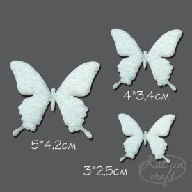 Чіпборд Метелики №4 5см, 4см і 3 см 3 ел.от Katrin Craft