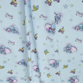 Бязь набивна, Слоники, щільність 120, 50х55 см, бавовна 52%