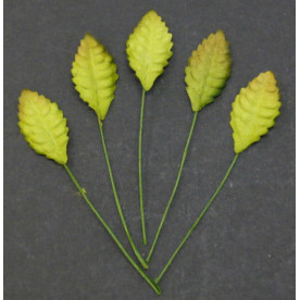 Набір 10 декоративних листочків троянди світло-зеленого кольору розміром 20 мм