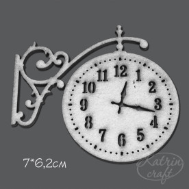 Чіпборд Годинники підвісні по лівій стороні 7x6,2см від Katrin Craft