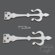 Чіпборд Дверні петлі №2 маленькі 7x2,3см 2 елементи від Katrin Craft