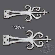 Чіпборд Дверні петлі №1 маленькі 7x2,9см 2 елементи від Katrin Craft