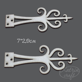 Чіпборд Дверні петлі №1 маленькі 7x2,9см 2 елементи від Katrin Craft