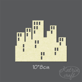 Чіпборд Місто 10x8см від Katrin Craft