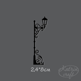 Чіпборд Ліхтар №2 міні чорний 2,4x8см від Katrin Craft