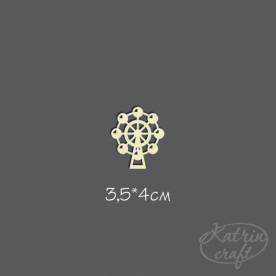 Чипборд Колесо обозрения маленькое 3,5x4см от Katrin Craft