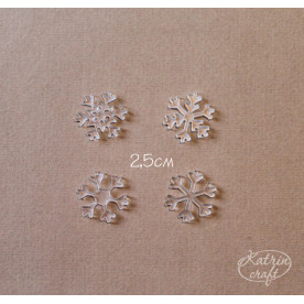 Акрилові Сніжинки 2,5 см 4 шт від Katrin Craft