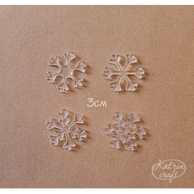 Акрилові Сніжинки 3см 4шт від Katrin Craft