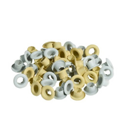 Набор люверсов Белые и кремовые, 50 шт, 4.8 мм от Scrapberry's