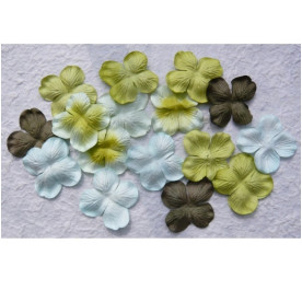 Набор 10 цветков гортензии 50 мм в зеленых тонах