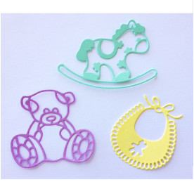 Ножі Babies 1, 3 шт, розмір 4.2х4.7, 4.4х6.2 і 4.8х5.1 см від Crafty Ann