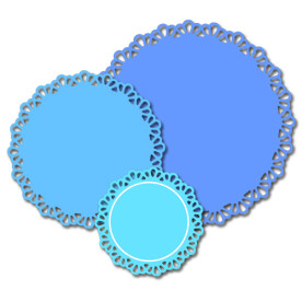 Ножи “Nesting Doll” Circles, 3 шт, размеры 10.2x10.2, 7.7x7.7, 5.3x5.3 см от Crafty Ann