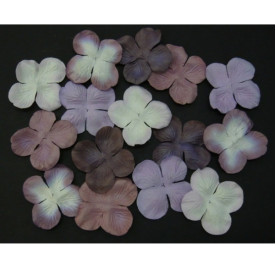 Набір 10 квіток гортензії 50 мм в фіолетових тонах