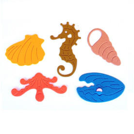 Ножі Sea Set, 1 шт, розміри 1.9х3.7, 3.3х2.7, 4.0х 2.5, 2.6х4.6, 4.6х2.4 см від Crafty Ann