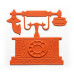 Ножі Old Telephone, 1 шт, розмір 6.6х5.8 см від Crafty Ann