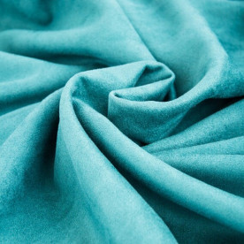 Замша сует, поліестер 100%, бірюзово-блакитний, 273 г/м2, 35х50 см