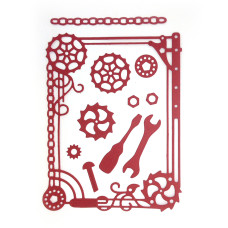 Ножі Frame (Steampunk), 1 шт, розмір 10.3х13.2 см від Crafty Ann
