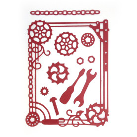 Ножи Frame (Steampunk), 1 шт, размер 10.3х13.2 см от Crafty Ann
