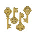 Ножі Key Set, 1 шт, розміри 1.7x3.8, 1.7x 5.0, 1.9x3.9, 2.0x4.3 см від Crafty Ann