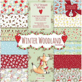 Набір паперу WINTER WOODLAND 30Х30 см, 12 ЛИСТІВ, від HELZ CUPPLEDITCH