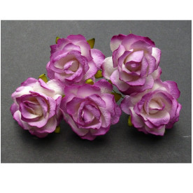Дикие розочки, набор из 5 цветочков сиреневого цвета, 30 мм