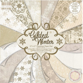 Набір паперу Gilded Winter 30x30 см, 16 аркушів, First Edition