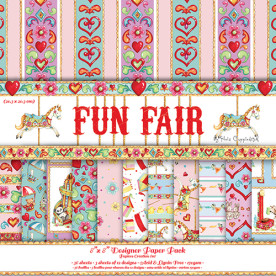 Набір паперу Fun Fair 20x20 см, 12 аркушів від Helz Cuppleditch