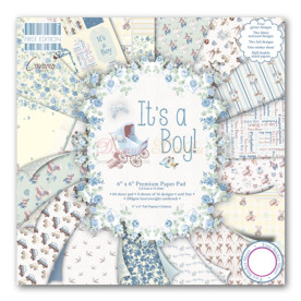 Набір паперу It's a Boy 15x15 см, 16 аркушів, First Edition