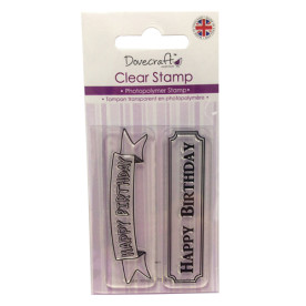 Акриловый штамп Birthday Banner, Dovecraft