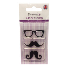 Акриловый штамп Mustache & Glasses, Dovecraft