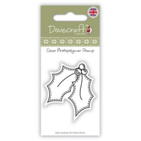 Акриловый штамп Holly, Dovecraft, размер упаковки со штампом 12х6 см