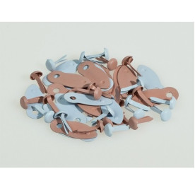 Набір тримачів для фото з брадс Scrapberry's Рожево-блакитні, 24 шт