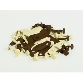 Набор держателей для фото с брадсами Scrapberry's  Кремово-коричневые, 24 шт