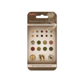 Набор эпоксидных брадсов Scrapberry's Механические иллюзии 21 шт