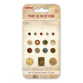 Набор эпоксидных брадсов Scrapberry's Точка невозврата 21 шт