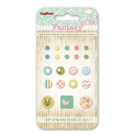 Набор эпоксидных брадсов Scrapberry's Фантазия 21 шт