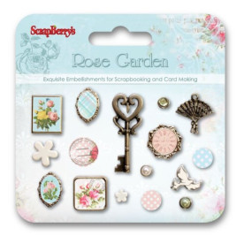 Набір декоративних брадс Scrapberry's Троянди, 16 шт