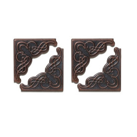 Набір металевих куточків Openwork corners, 4 шт бронзовий